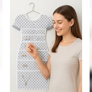 2Chic Polka Dot Hanging Jewelry Organizer